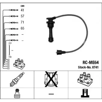 Kit de câbles d'allumage NGK OEM 7172