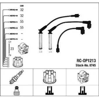Kit de câbles d'allumage NGK OEM 1612558