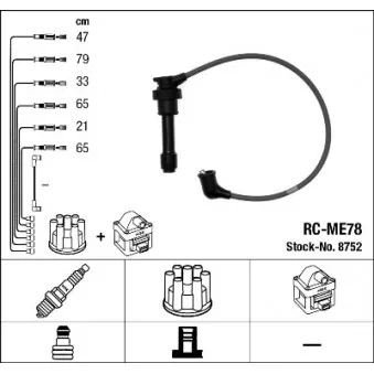 NGK 8752 - Kit de câbles d'allumage