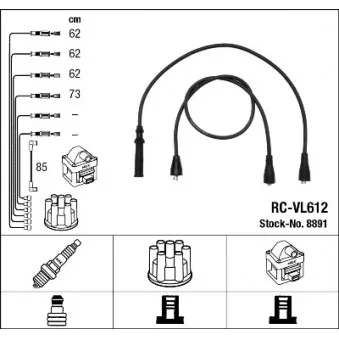 Kit de câbles d'allumage NGK OEM 2272193