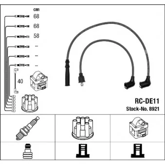 NGK 8921 - Kit de câbles d'allumage