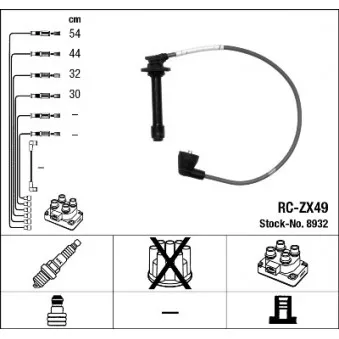 Kit de câbles d'allumage NGK 8932