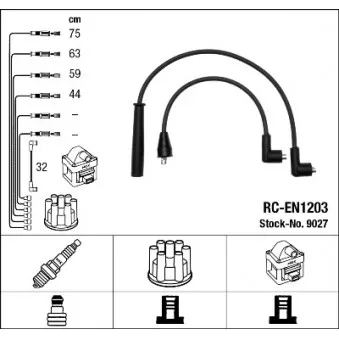Kit de câbles d'allumage NGK OEM 2245074Y26
