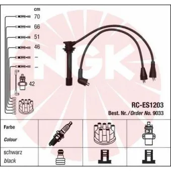 NGK 9033 - Kit de câbles d'allumage