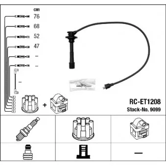 Kit de câbles d'allumage NGK 9099