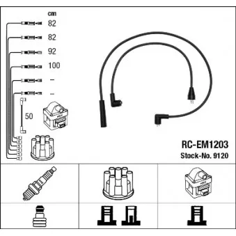 Kit de câbles d'allumage NGK 9120