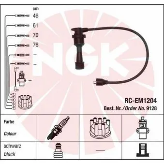 Kit de câbles d'allumage NGK 9128