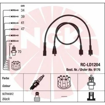 Kit de câbles d'allumage NGK OEM 21213707080