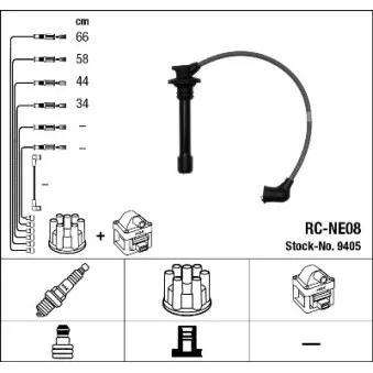 Kit de câbles d'allumage NGK OEM 941295060855