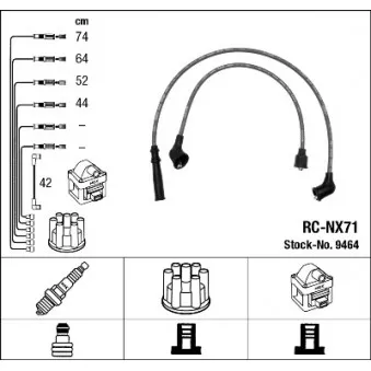 Kit de câbles d'allumage NGK OEM 2245003A25