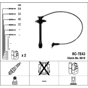 NGK 9618 - Kit de câbles d'allumage