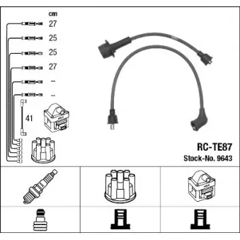 NGK 9643 - Kit de câbles d'allumage