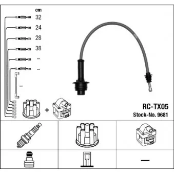 Kit de câbles d'allumage NGK 9681