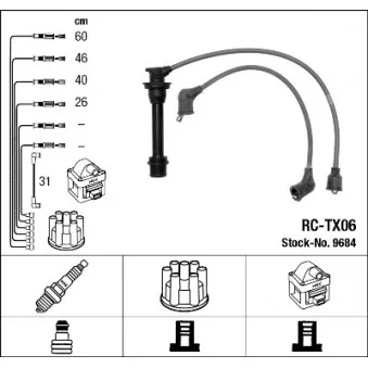 NGK 9684 - Kit de câbles d'allumage