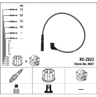 NGK 9857 - Kit de câbles d'allumage