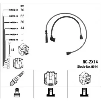NGK 9914 - Kit de câbles d'allumage