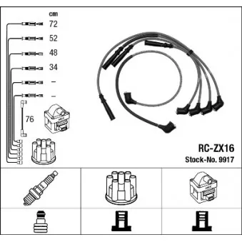 NGK 9917 - Kit de câbles d'allumage