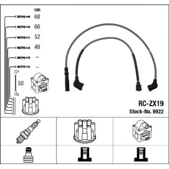 Kit de câbles d'allumage NGK OEM 8BBR18140