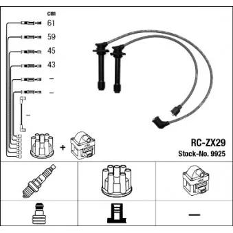 NGK 9925 - Kit de câbles d'allumage