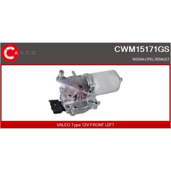 Moteur d'essuie-glace CASCO CWM15171GS pour RENAULT MASTER 2.3 dCi 135 [RWD] - 136cv