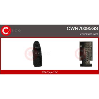 Interrupteur, lève-vitre CASCO CWR70095GS pour CITROEN JUMPY 2.0 HDi 120 4x4 - 120cv