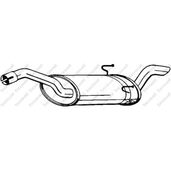 Silencieux arrière KLOKKERHOLM OEM 1726E6
