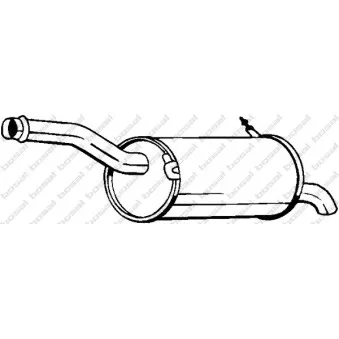 Silencieux arrière KLOKKERHOLM OEM 1730A0