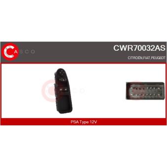 Interrupteur, lève-vitre CASCO CWR70032AS pour CITROEN JUMPY 2.0 HDi 120 4x4 - 120cv