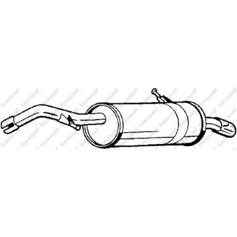 KLOKKERHOLM 135-713 - Silencieux arrière