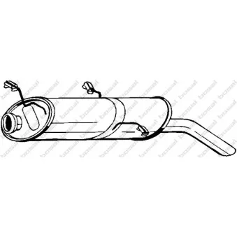 Silencieux arrière KLOKKERHOLM 135-763