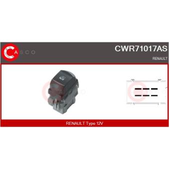 Interrupteur, lève-vitre CASCO CWR71017AS pour RENAULT MEGANE 1.9 DCI - 90cv