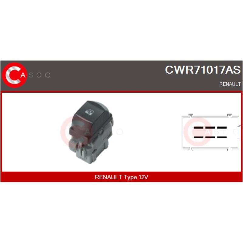 Interrupteur, lève-vitre CASCO CWR71017AS - Visuel 1