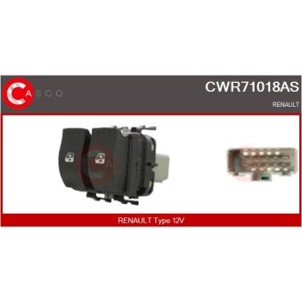 Interrupteur, lève-vitre CASCO CWR71018AS pour RENAULT MEGANE 1.9 DCI - 131cv