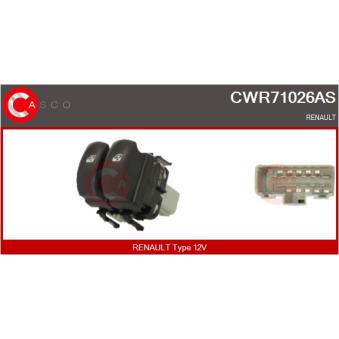 Interrupteur, lève-vitre CASCO CWR71026AS pour RENAULT MODUS 1.2 - 103cv