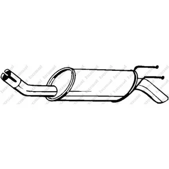 Silencieux arrière KLOKKERHOLM 148-167