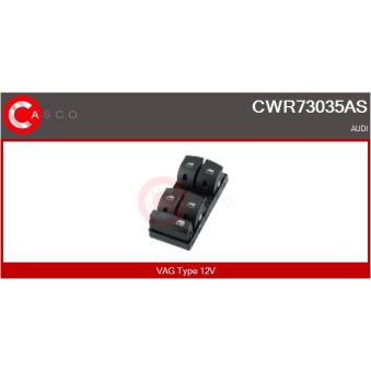 Interrupteur, lève-vitre CASCO CWR73035AS pour AUDI A6 2.0 TDI - 170cv