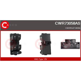 Interrupteur, lève-vitre CASCO CWR73058AS pour SKODA FABIA 1.6 - 110cv