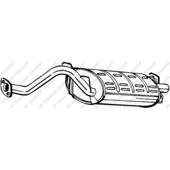Silencieux arrière KLOKKERHOLM OEM 18307ST3E60