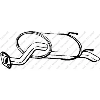 Silencieux arrière KLOKKERHOLM 163-395