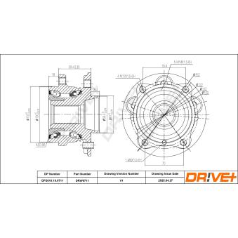 Roulement de roue arrière Dr!ve+ DP2010.10.0711 pour MERCEDES-BENZ CLASSE M ML 350 4-matic - 306cv