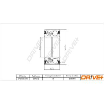 Roulement de roue arrière Dr!ve+ DP2010.10.0810 pour JEEP GRAND CHEROKEE 6.2 i V8 4x4 - 710cv Roulement de roue arrière Dr!ve+ DP2010.10.0810 pour JEEP GRAND CHEROKEE 6.2 i V8 4x4 - 710cv