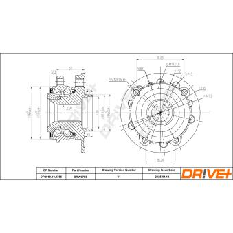 Roulement de roue arrière Dr!ve+ DP2010.10.0755 pour MERCEDES-BENZ CLASSE E AMG E 53 EQ Boost 4-matic+ - 435cv