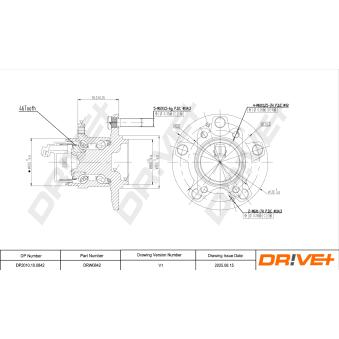 Roulement de roue arrière Dr!ve+ DP2010.10.0842 pour KIA SOUL 1.6 CRDi 115 - 115cv