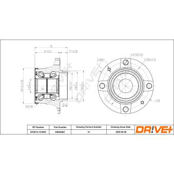 Roulement de roue arrière Dr!ve+ DP2010.10.0907 pour DS DS 4 1.6 BlueHDi 115 - 116cv