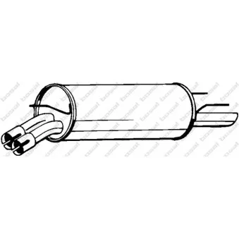 Silencieux arrière KLOKKERHOLM 185-719