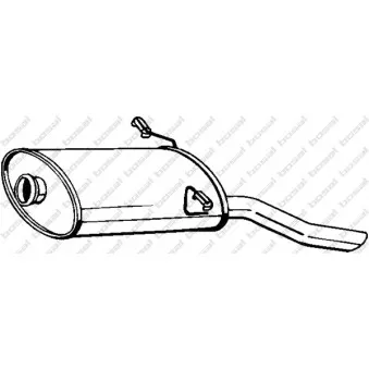 Silencieux arrière KLOKKERHOLM 190-041
