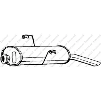 Silencieux arrière KLOKKERHOLM OEM 1726T5