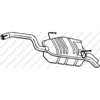 Silencieux arrière KLOKKERHOLM OEM 9456202180