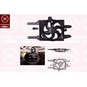 Ventilateur, refroidissement du moteur KLOKKERHOLM 20222602