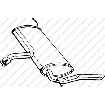 KLOKKERHOLM 227-035 - Silencieux arrière